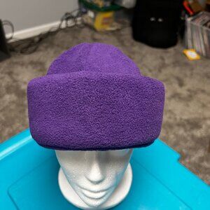 Purple Fleece Beanie Hat